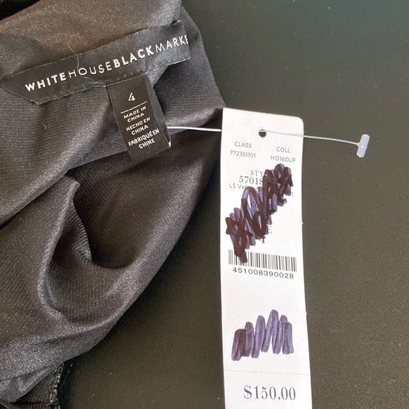 White House Black Market Off-The-Shoulder Lace & Velvet Dress. Size 4. - Picture 2 of 5